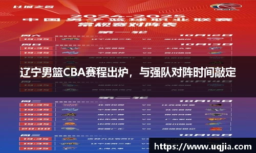 辽宁男篮CBA赛程出炉，与强队对阵时间敲定